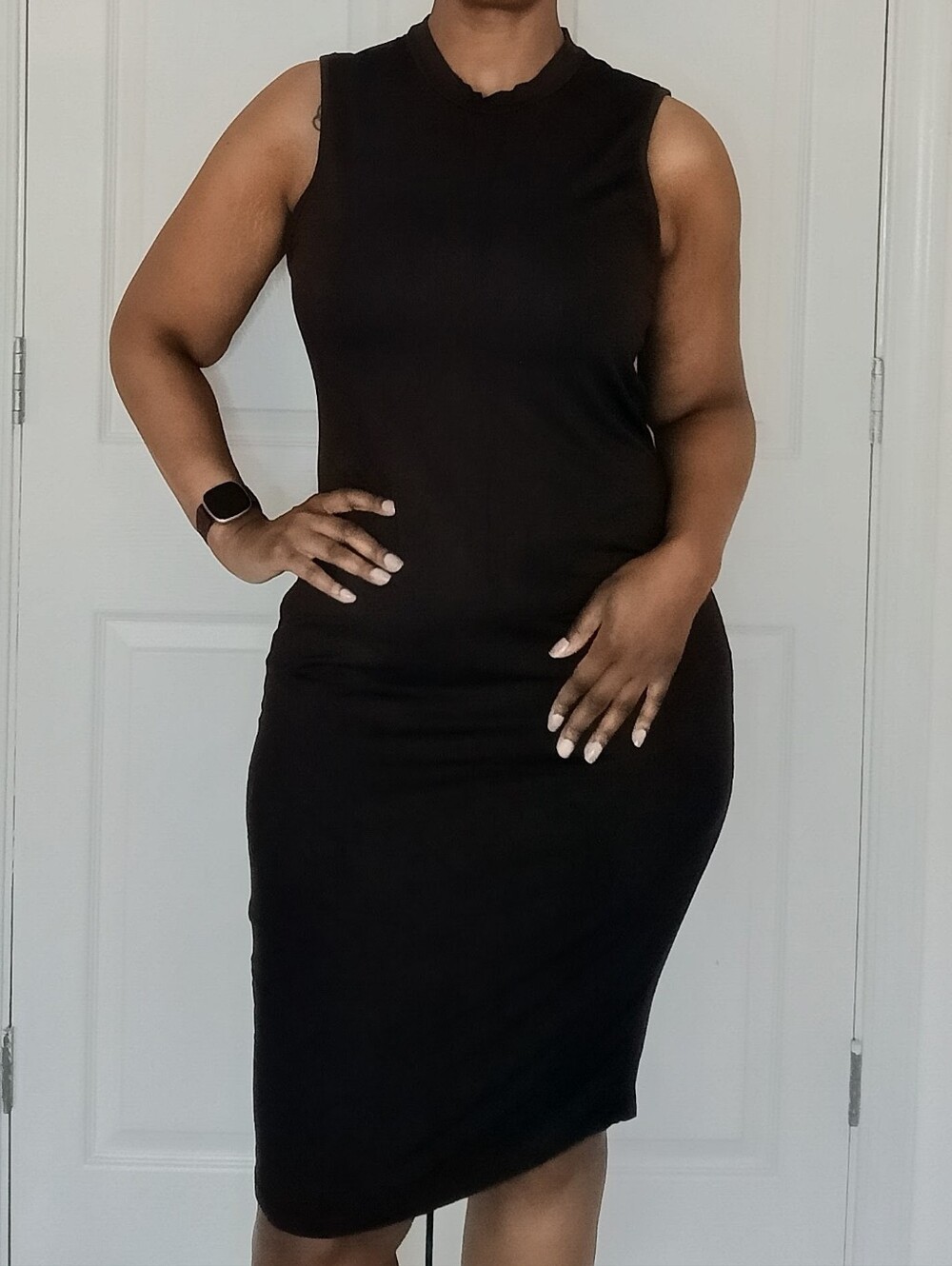 SHEINβ Chocolate Brown Sleeveless Knit Tank Top